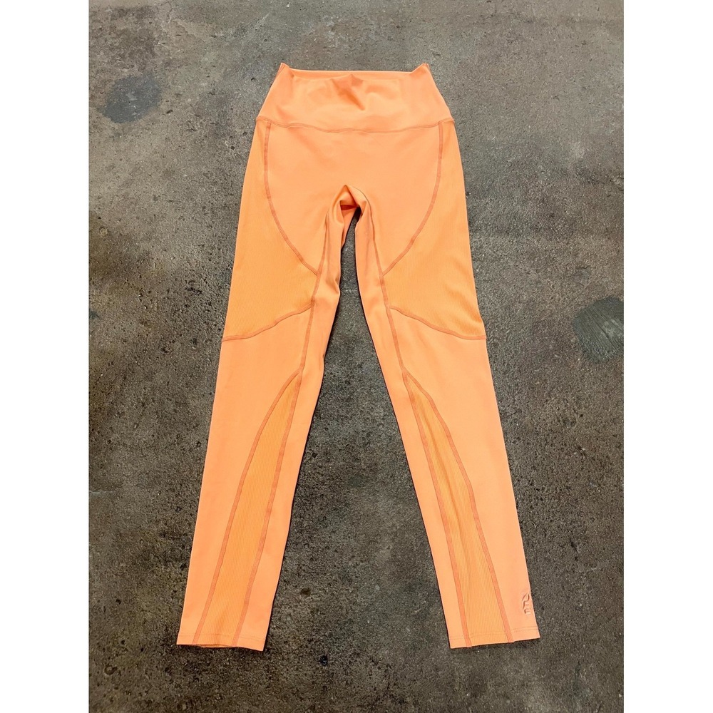 P.E Nation Free Play Leggings Womens Medium Cantaloupe Orange Stretch High Waist